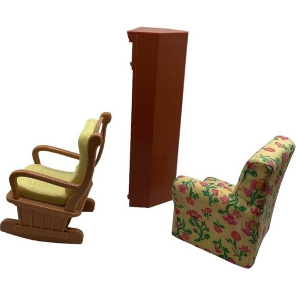 Fisher Price Loving Family Dollhouse Furniture Rocking Chair Armchair Book Shelf - Picture 4 of 5